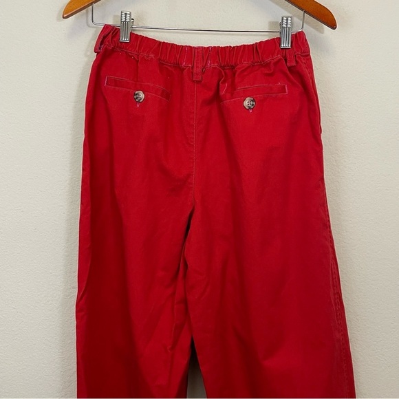 BDG Red Keaton Pleated Chino Cuffed Hem Pants Size Small - Picture 10 of 12